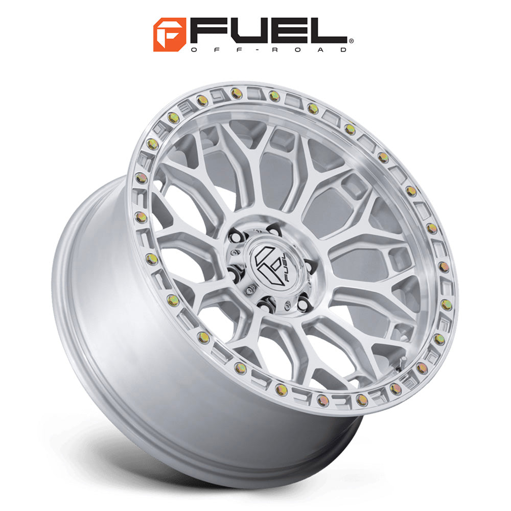 トヨタ ランドクルーザー用 フューエル タロン 20x9J ET 20 フロント、リア グロスシルバーマシンドフェイス ホイール４本セット　Fuel TALON 20X9 6X5.5 106 +20 G-SLV-MCH (消費税、送料込み)