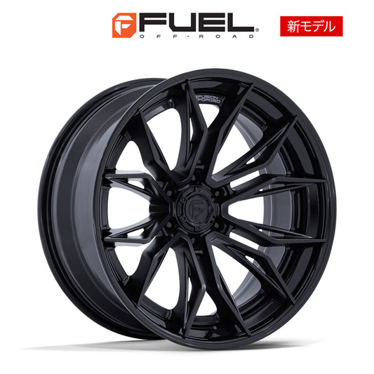 トヨタ ランドクルーザー用 フューエル ミューティニー 20x9J ET 20 フロント、リア マットブラック（グロスブラックのリップ付き）フュージョンフォージドホイール４本セット　Fuel MUTINY 20X9 6X5.5 106 +20 G-BLK BRDT (消費税、送料込み)