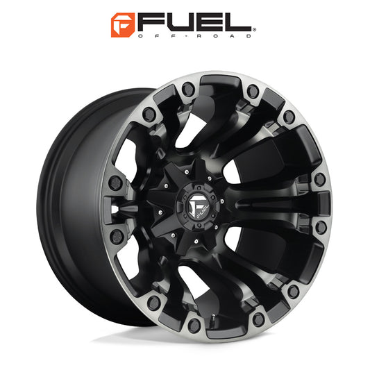 トヨタ ランドクルーザー用 フューエル ベイパー 18x9J ET 19 フロント、リア マットブラック グレーティント ホイール４本セット　Fuel VAPOR 18X9 6X135/5.5 106 +19 M-BLK GT (消費税、送料込み)