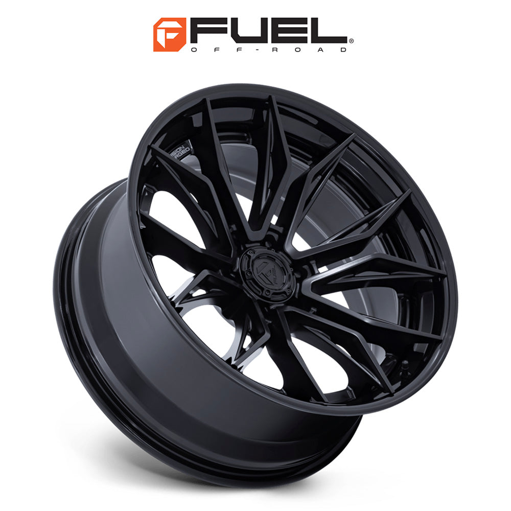 トヨタ ランドクルーザー用 フューエル ミューティニー 20x9J ET 20 フロント、リア マットブラック（グロスブラックのリップ付き）フュージョンフォージドホイール４本セット　Fuel MUTINY 20X9 6X5.5 106 +20 G-BLK BRDT (消費税、送料込み)