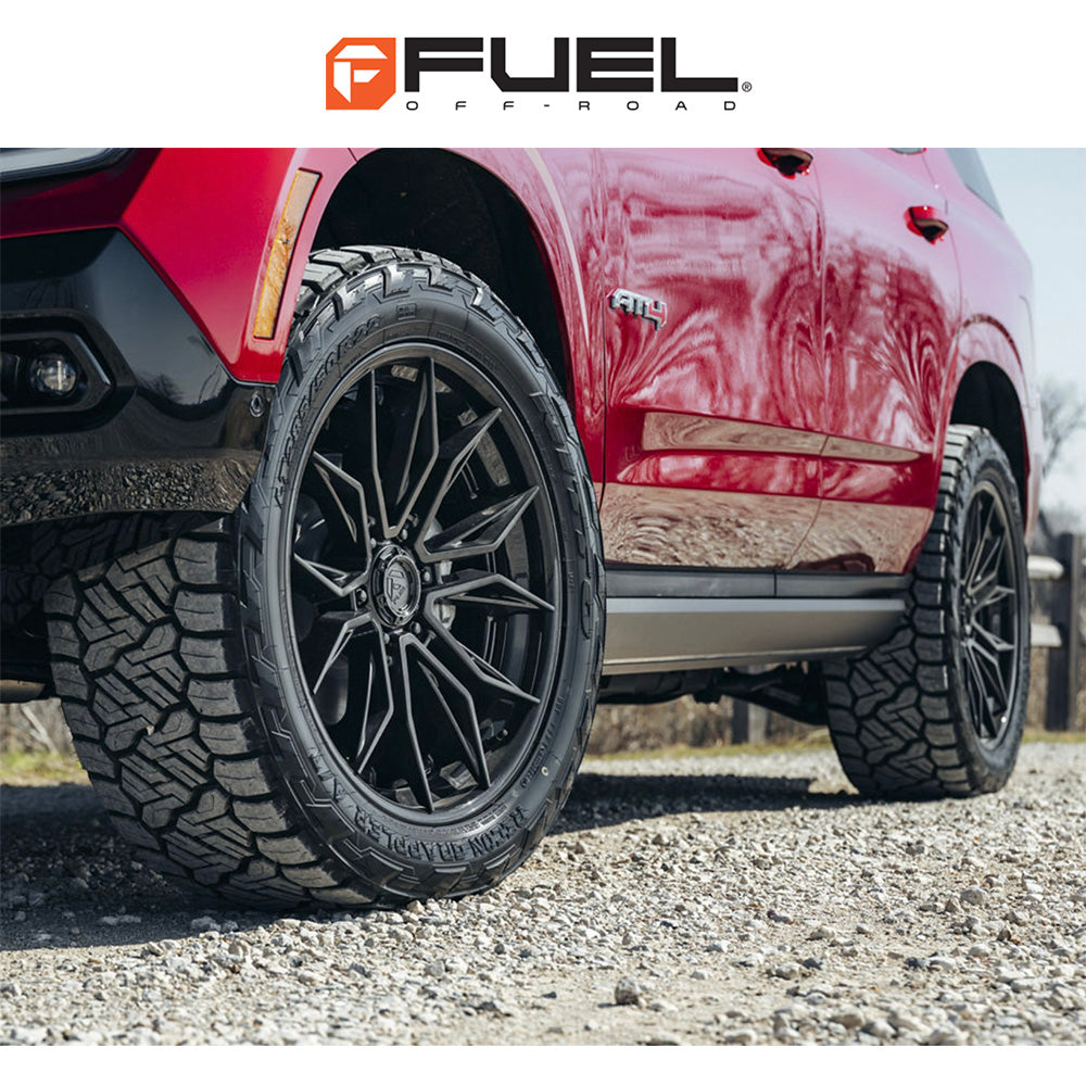 トヨタ ランドクルーザー用 フューエル ミューティニー 20x9J ET 20 フロント、リア マットブラック（グロスブラックのリップ付き）フュージョンフォージドホイール４本セット　Fuel MUTINY 20X9 6X5.5 106 +20 G-BLK BRDT (消費税、送料込み)