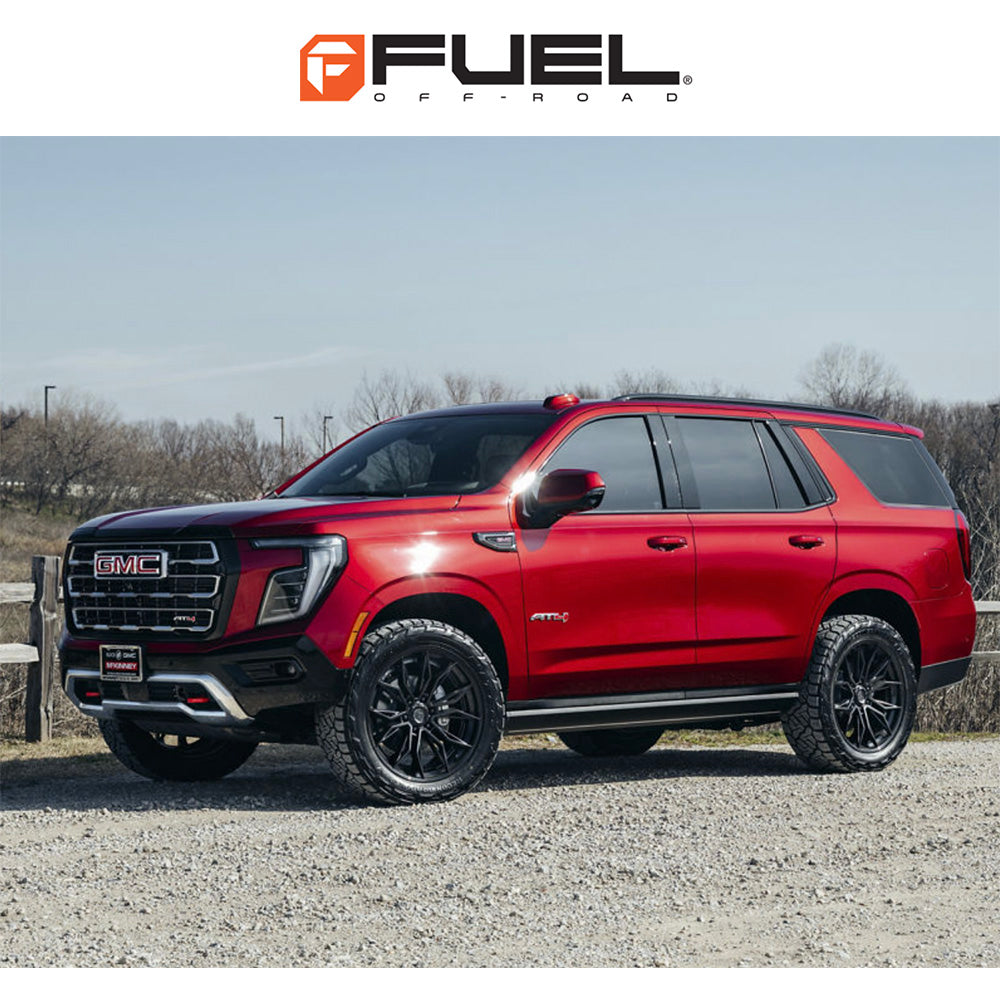 トヨタ ランドクルーザー用 フューエル ミューティニー 20x9J ET 20 フロント、リア マットブラック（グロスブラックのリップ付き）フュージョンフォージドホイール４本セット　Fuel MUTINY 20X9 6X5.5 106 +20 G-BLK BRDT (消費税、送料込み)