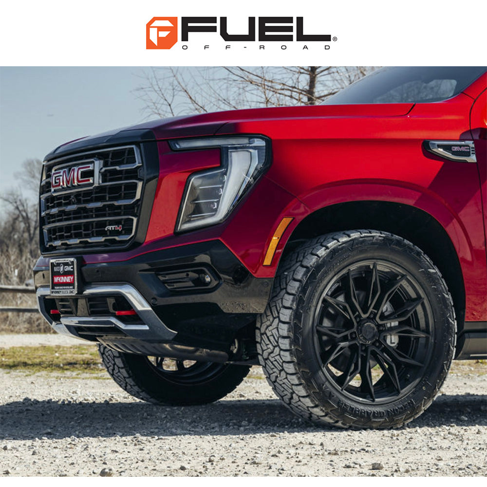 トヨタ ランドクルーザー用 フューエル ミューティニー 20x9J ET 20 フロント、リア マットブラック（グロスブラックのリップ付き）フュージョンフォージドホイール４本セット　Fuel MUTINY 20X9 6X5.5 106 +20 G-BLK BRDT (消費税、送料込み)