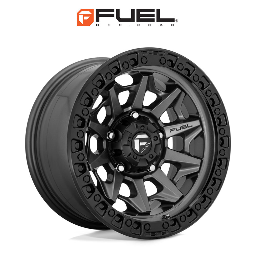 トヨタ ランドクルーザー用 フューエル カバート 17x8.5J ET 14 フロント、リア マットガンメタルブラックビーズリング ホイール４本セット　Fuel COVERT 17X8.5 6X5.5 106.1 GDB 14MM (消費税、送料込み)