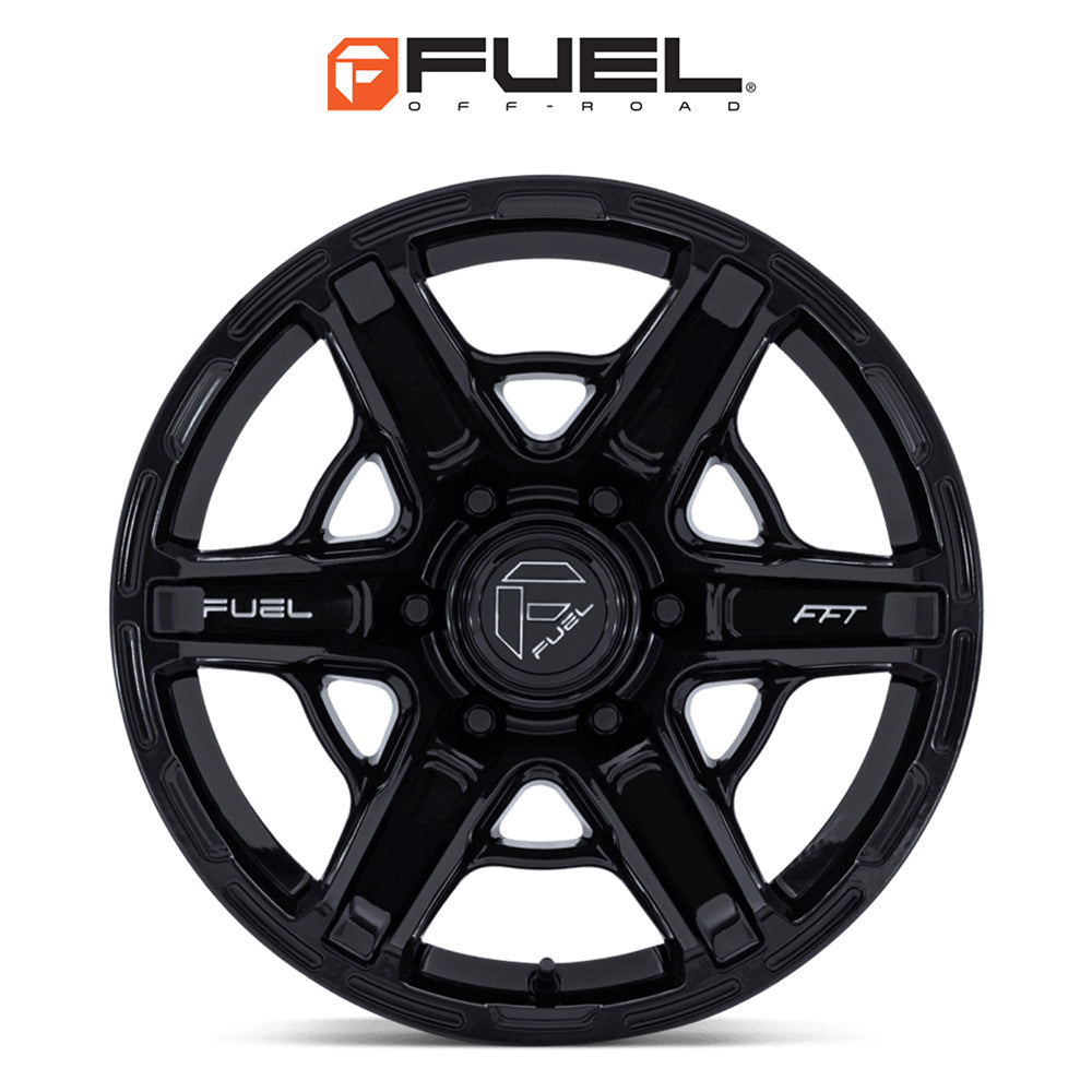トヨタ ランドクルーザー用 フューエル ギャンビット 17x8.5J ET 25 フロント、リア グロスブラック フリーフォームホイール４本セット　Fuel GAMBIT 17X8.5 6X5.5 106 +25 G-BLK (消費税、送料込み)
