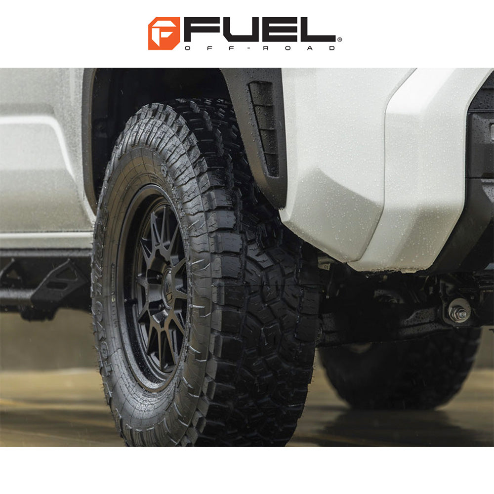 トヨタ ランドクルーザー用 フューエル スパー 17x8.5J ET 25 フロント、リア マットブラック フローフォームホイール４本セット　Fuel SPUR 17X8.5 6X5.5 106 +25 M-BLK (消費税、送料込み)