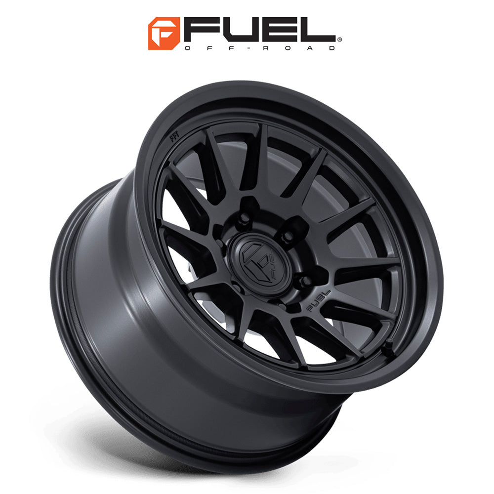 トヨタ ランドクルーザー用 フューエル スパー 17x8.5J ET 25 フロント、リア マットブラック フローフォームホイール４本セット　Fuel SPUR 17X8.5 6X5.5 106 +25 M-BLK (消費税、送料込み)