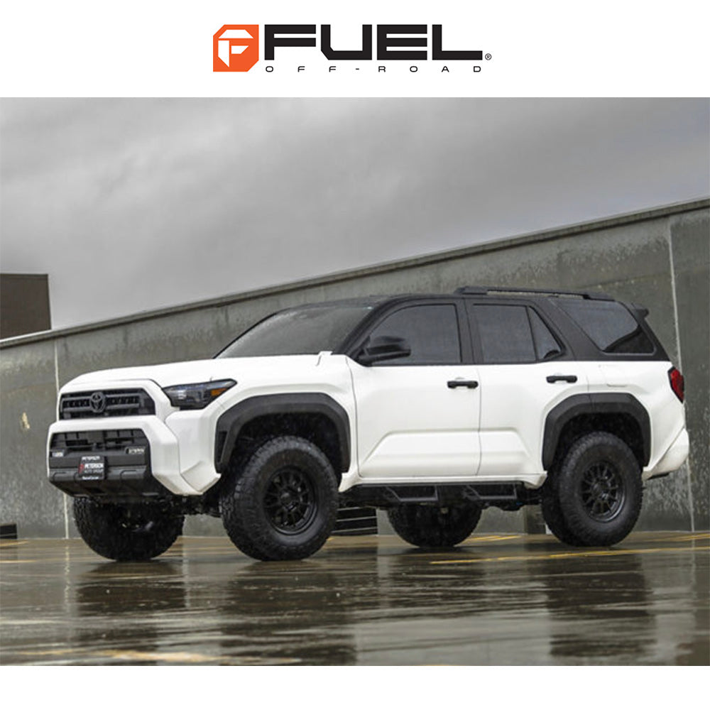 トヨタ ランドクルーザー用 フューエル スパー 17x8.5J ET 25 フロント、リア マットブラック フローフォームホイール４本セット　Fuel SPUR 17X8.5 6X5.5 106 +25 M-BLK (消費税、送料込み)