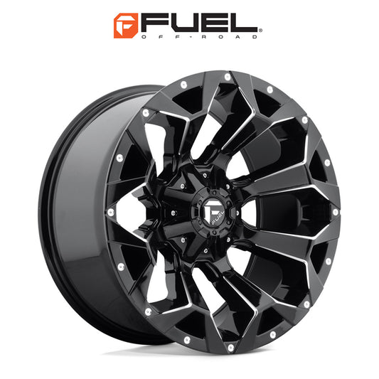 トヨタ ランドクルーザー用 フューエル アサルト 18x9J ET 19 フロント、リア グロスブラック ミルド ホイール４本セット　Fuel ASSAULT 18X9 6X135/5.5 106.1 NBL +19 (消費税、送料込み)