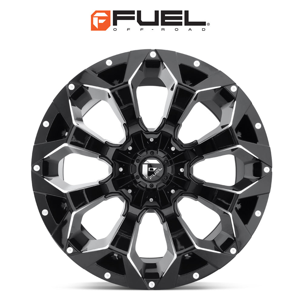 トヨタ ランドクルーザー用 フューエル アサルト 20x9J ET 19 フロント、リア グロスブラック ミルド ホイール４本セット　Fuel ASSAULT 20X9 6X135/5.5 106.1 NBL +19 (消費税、送料込み)