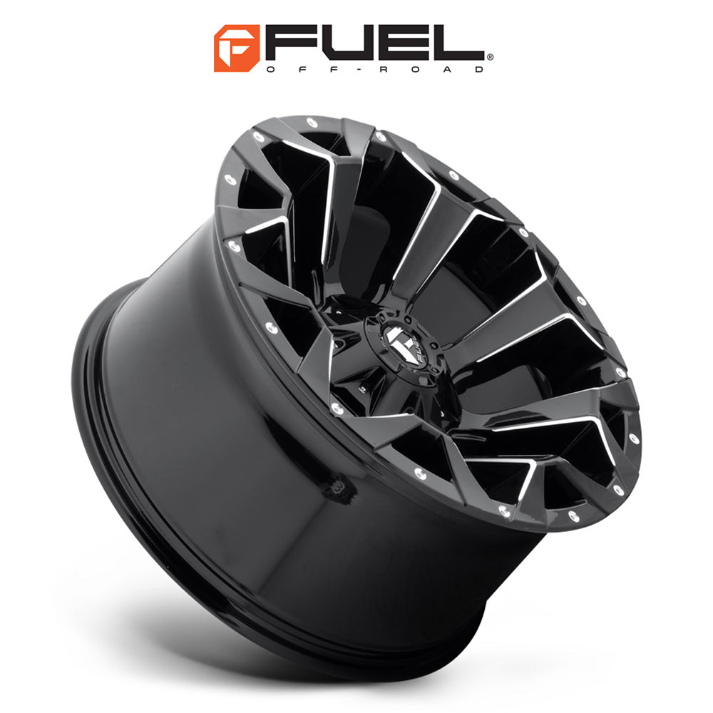 トヨタ ランドクルーザー用 フューエル アサルト 20x9J ET 19 フロント、リア グロスブラック ミルド ホイール４本セット　Fuel ASSAULT 20X9 6X135/5.5 106.1 NBL +19 (消費税、送料込み)