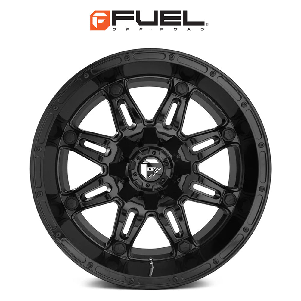 トヨタ ランドクルーザー用 フューエル ホステージ 20x9J ET 20 フロント、リア グロスブラック ホイール４本セット　Fuel HOSTAGE 20X9 6X135/5.5 106.1 BL +20 (消費税、送料込み)