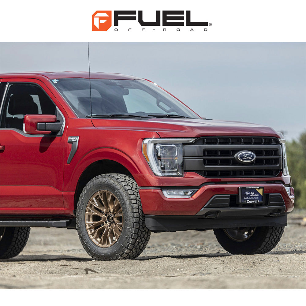 トヨタ ランドクルーザー用 フューエル リーバー 20x9J ET 20 フロント、リア プラチナブロンズミルド ホイール４本セット　Fuel REBAR 20X9 6X5.5 106 ZE +20 (消費税、送料込み)