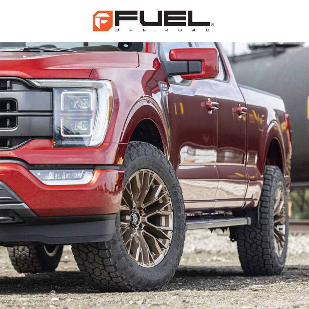 トヨタ ランドクルーザー用 フューエル リーバー 20x9J ET 20 フロント、リア プラチナブロンズミルド ホイール４本セット　Fuel REBAR 20X9 6X5.5 106 ZE +20 (消費税、送料込み)