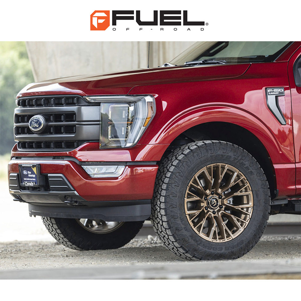 トヨタ ランドクルーザー用 フューエル リーバー 20x9J ET 20 フロント、リア プラチナブロンズミルド ホイール４本セット　Fuel REBAR 20X9 6X5.5 106 ZE +20 (消費税、送料込み)