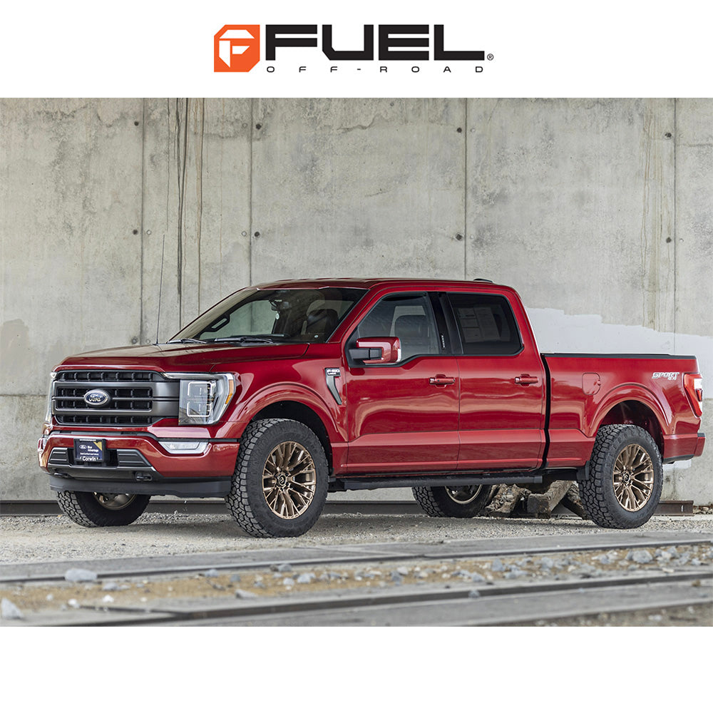 トヨタ ランドクルーザー用 フューエル リーバー 20x9J ET 20 フロント、リア プラチナブロンズミルド ホイール４本セット　Fuel REBAR 20X9 6X5.5 106 ZE +20 (消費税、送料込み)