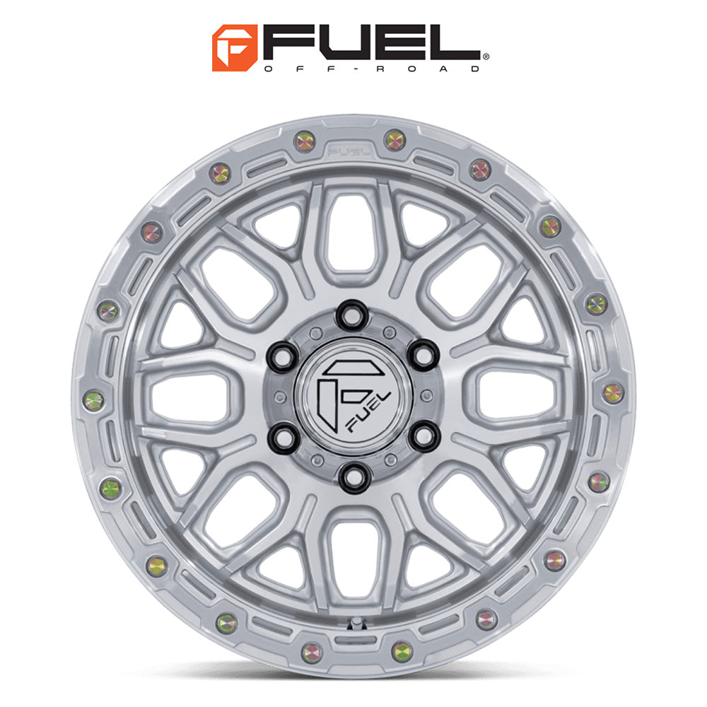 トヨタ ランドクルーザー用 フューエル サージ 18x9J ET 20 フロント、リア グロスシルバー(マシニング加工済みフェイス) ホイール４本セット　Fuel SURGE 18X9 6X5.5 106 +20 G-SLV-MCH (消費税、送料込み)