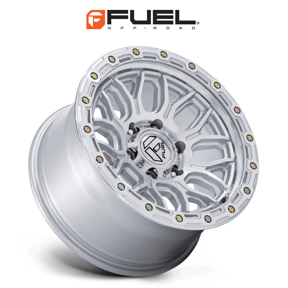 トヨタ ランドクルーザー用 フューエル サージ 18x9J ET 20 フロント、リア グロスシルバー(マシニング加工済みフェイス) ホイール４本セット　Fuel SURGE 18X9 6X5.5 106 +20 G-SLV-MCH (消費税、送料込み)