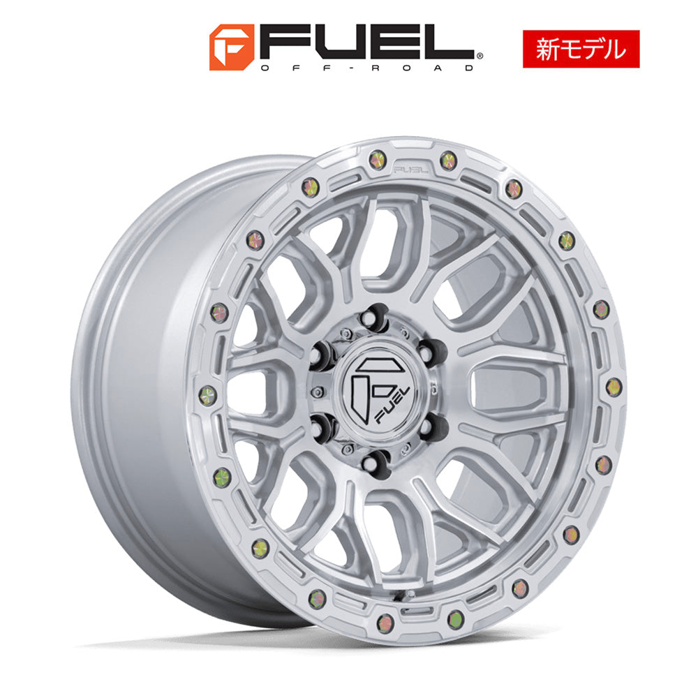 トヨタ ランドクルーザー用 フューエル サージ 18x9J ET 20 フロント、リア グロスシルバー(マシニング加工済みフェイス) ホイール４本セット　Fuel SURGE 18X9 6X5.5 106 +20 G-SLV-MCH (消費税、送料込み)