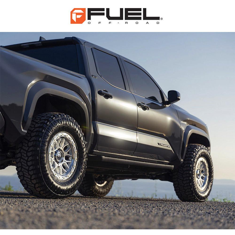 トヨタ ランドクルーザー用 フューエル サージ 18x9J ET 20 フロント、リア グロスシルバー(マシニング加工済みフェイス) ホイール４本セット　Fuel SURGE 18X9 6X5.5 106 +20 G-SLV-MCH (消費税、送料込み)
