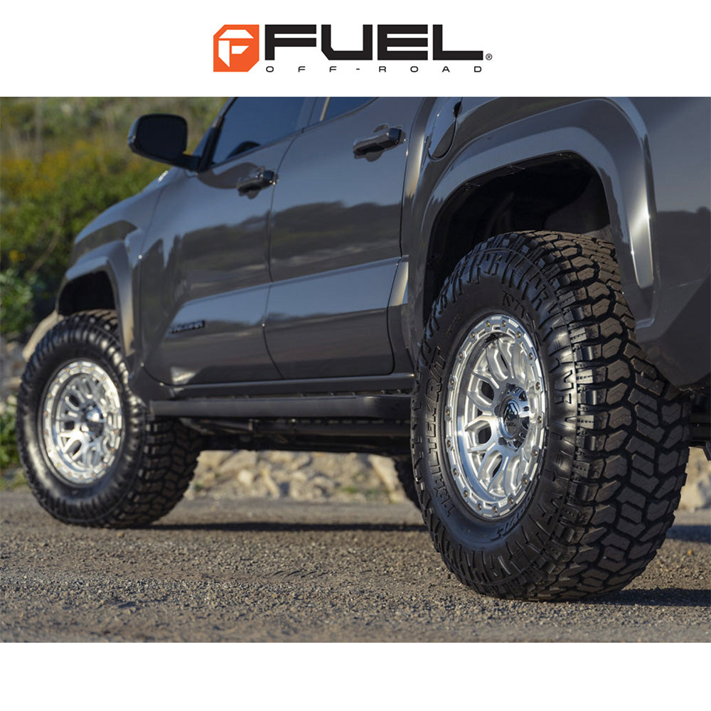 トヨタ ランドクルーザー用 フューエル サージ 18x9J ET 20 フロント、リア グロスシルバー(マシニング加工済みフェイス) ホイール４本セット　Fuel SURGE 18X9 6X5.5 106 +20 G-SLV-MCH (消費税、送料込み)