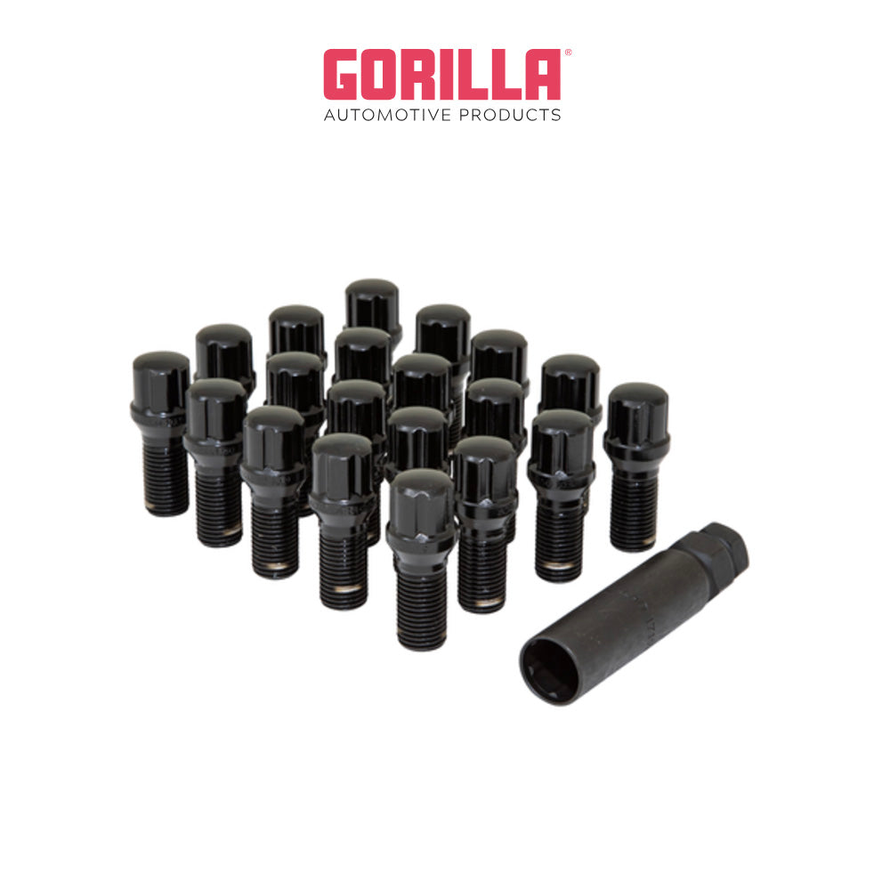 トヨタ GR スープラ用 ５穴 14-1.25 スプラインボルト ブラック 27MM ２０個セット 5LUG 14-1.25 SPLINE BOLT WIK BLK 27MM (送料無料)