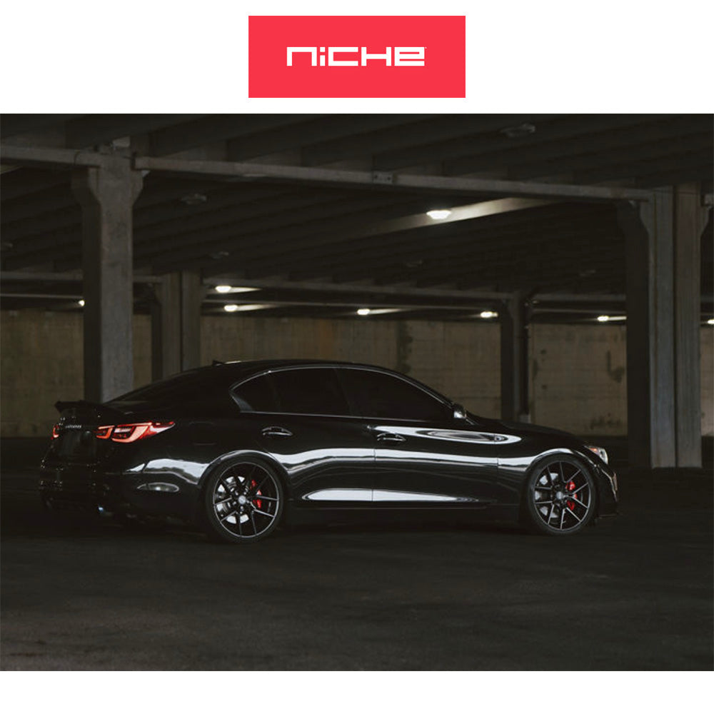 ホンダ シビック　タイプＲ(Honda Civic Type-R)用 ニッチ プロディジー５ 19x8.5J ET 25 フロント&リア マットブラック ホイール４本セット Niche PRODIGY 5 19X8.5 5X120 72 +25 M-BLK (送料無料)