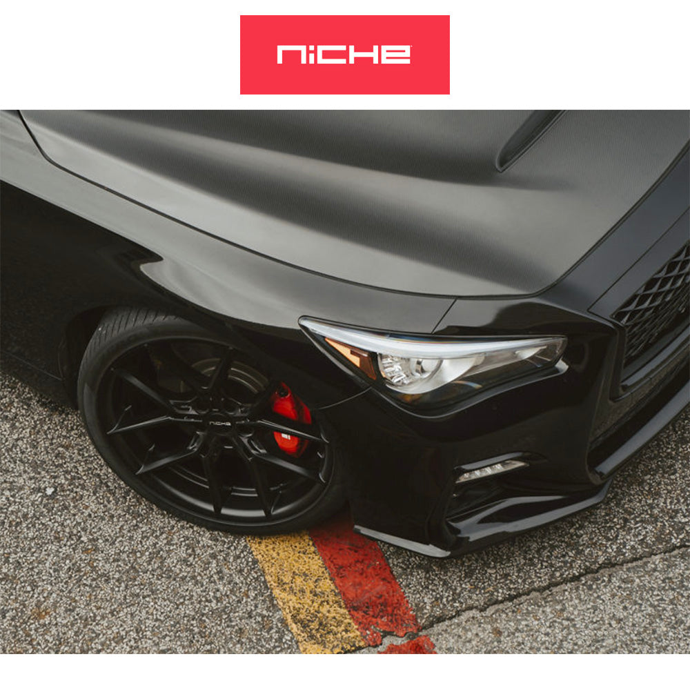 ホンダ シビック　タイプＲ(Honda Civic Type-R)用 ニッチ プロディジー５ 19x8.5J ET 25 フロント&リア マットブラック ホイール４本セット Niche PRODIGY 5 19X8.5 5X120 72 +25 M-BLK (送料無料)