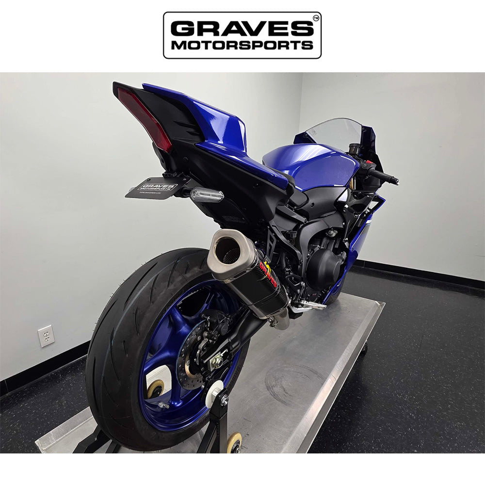 2025年式以降ヤマハ ＹＺＦ－Ｒ９用グレイヴス モータースポーツ製チタニウム ワークス エグゾースト カーボン サイレンサー(フルエキゾーストシステム)　Graves Yamaha R9 Titanium WORKS Exhaust - Carbon Silencer (消費税、送料込み)