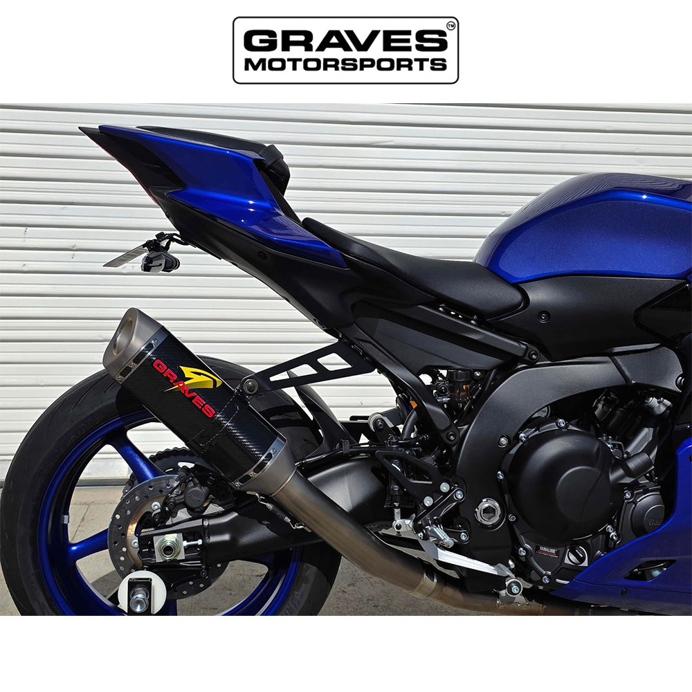 2025年式以降ヤマハ ＹＺＦ－Ｒ９用グレイヴス モータースポーツ製チタニウム ワークス エグゾースト カーボン サイレンサー(フルエキゾーストシステム)　Graves Yamaha R9 Titanium WORKS Exhaust - Carbon Silencer (消費税、送料込み)