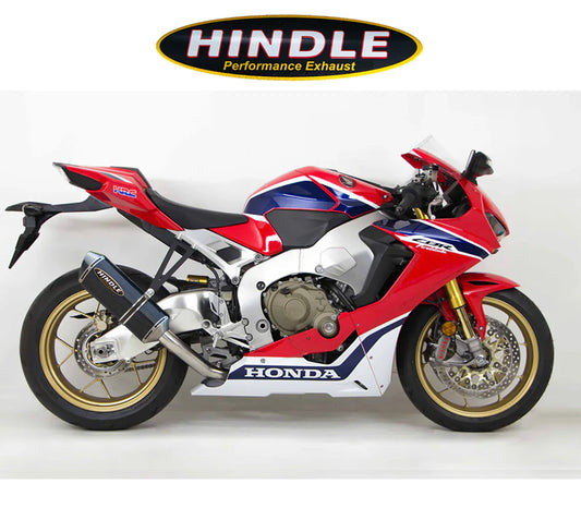 ２０１７年から２０２５年式モデル ホンダ ＣＢＲ１０００ＲＲ用 ヒンドル製 エボリューションフルシステム (カーボン製マフラー、カーボンキャップ付き)　Hindle Evolution Full System Honda CBR1000RR 2017-21 (消費税、送料込み)