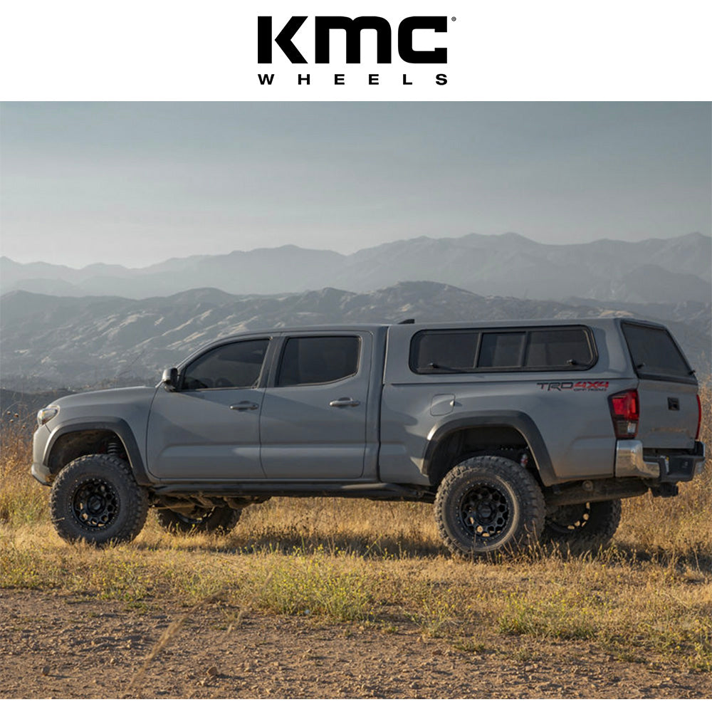 トヨタ ランドクルーザー用 KMC トレック 17x8J ET 20 フロント、リア サテンブラック グレーティント ホイール４本セット　KMC KM545 17X8 6X5.5 S-BLK GTCC 20MM (消費税、送料込み)