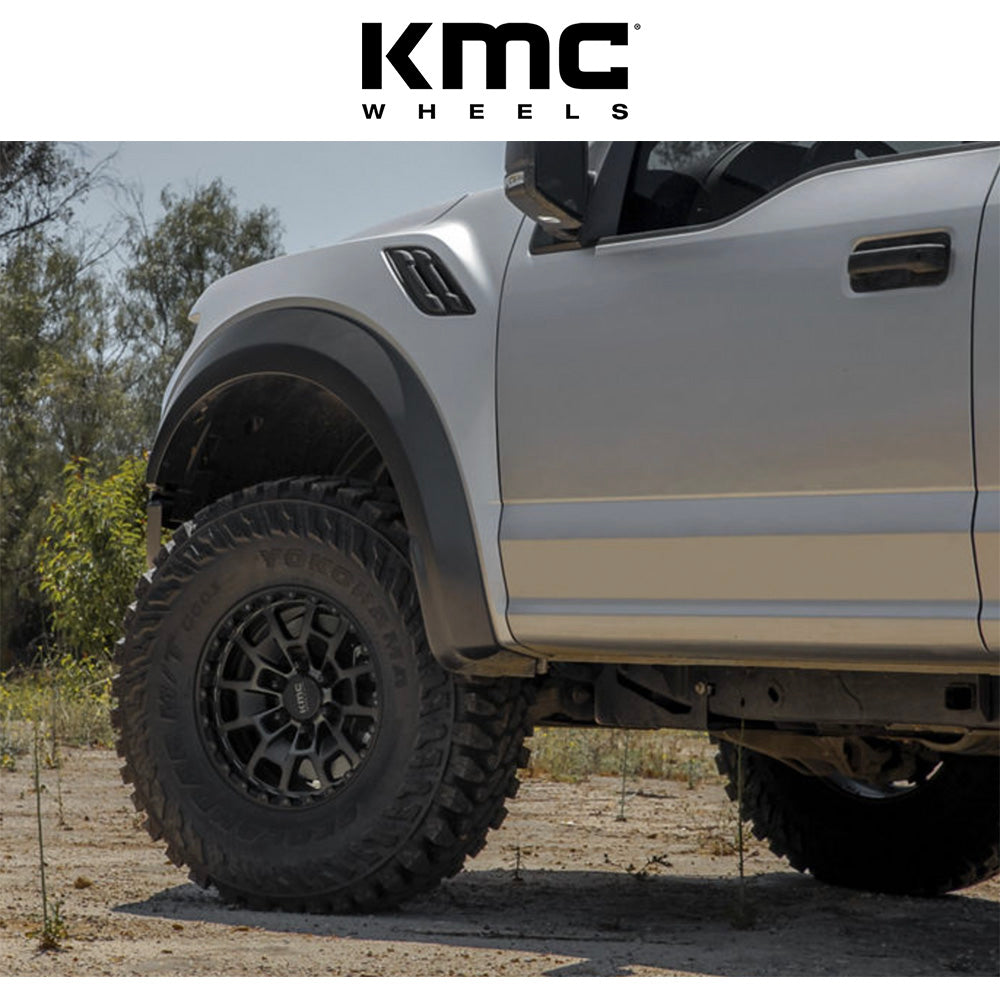 トヨタ ランドクルーザー用 KMC サミット 17x8.5J ET 18 フロント、リア サテンブラック グレーティント ホイール４本セット　KMC KM718 17X8.5 6X5.5 S-BLK GTCC 18MM (消費税、送料込み)