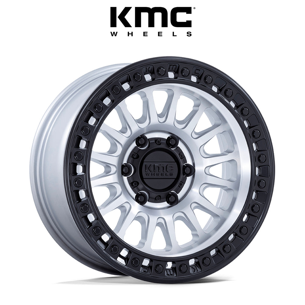 トヨタ ランドクルーザー用 KMC IMS 18x9J ET 30 フロント、リア マシン加工マットブラックリップ ホイール４本セット　KMC IMS 18X9 6X5.5 106 +30 MACH-BLK-LP (消費税、送料込み)