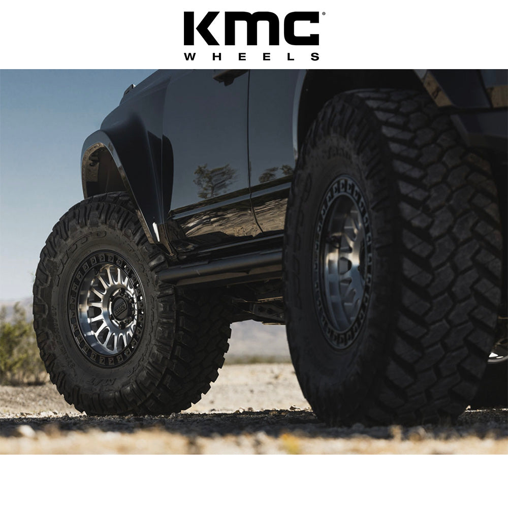 トヨタ ランドクルーザー用 KMC IMS 18x9J ET 30 フロント、リア マシン加工マットブラックリップ ホイール４本セット　KMC IMS 18X9 6X5.5 106 +30 MACH-BLK-LP (消費税、送料込み)