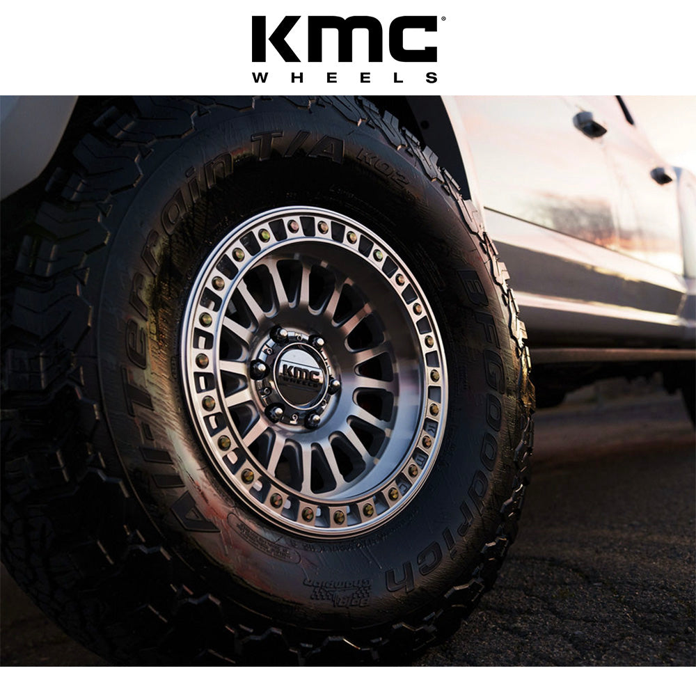 トヨタ ランドクルーザー用 KMC IMS 18x9J ET 30 フロント、リア グロスシルバーマシンドフェイス ホイール４本セット　KMC IMS 18X9 6X5.5 106 +30 G-SLV MACH-FC (消費税、送料込み)