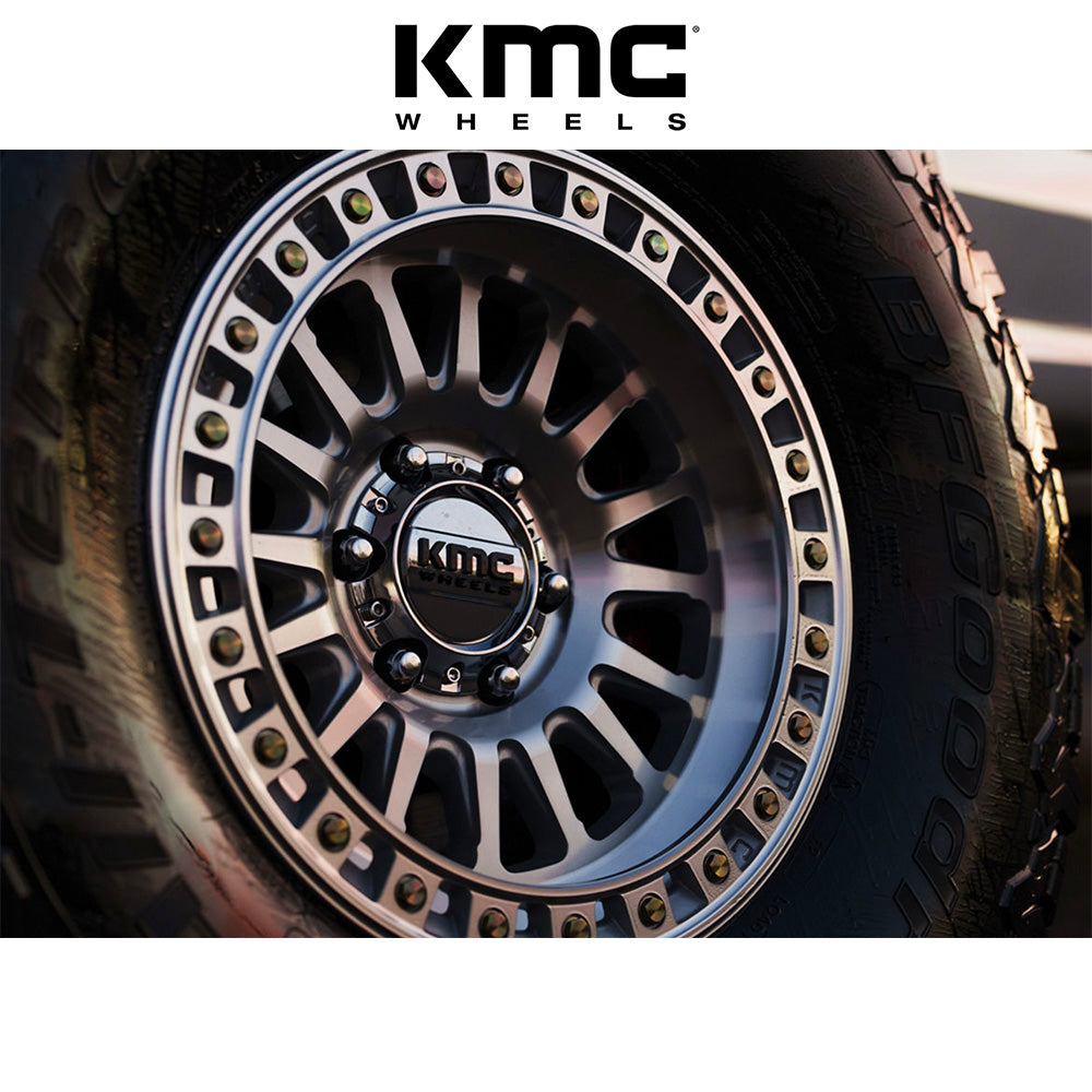 トヨタ ランドクルーザー用 KMC IMS 18x9J ET 30 フロント、リア グロスシルバーマシンドフェイス ホイール４本セット　KMC IMS 18X9 6X5.5 106 +30 G-SLV MACH-FC (消費税、送料込み)
