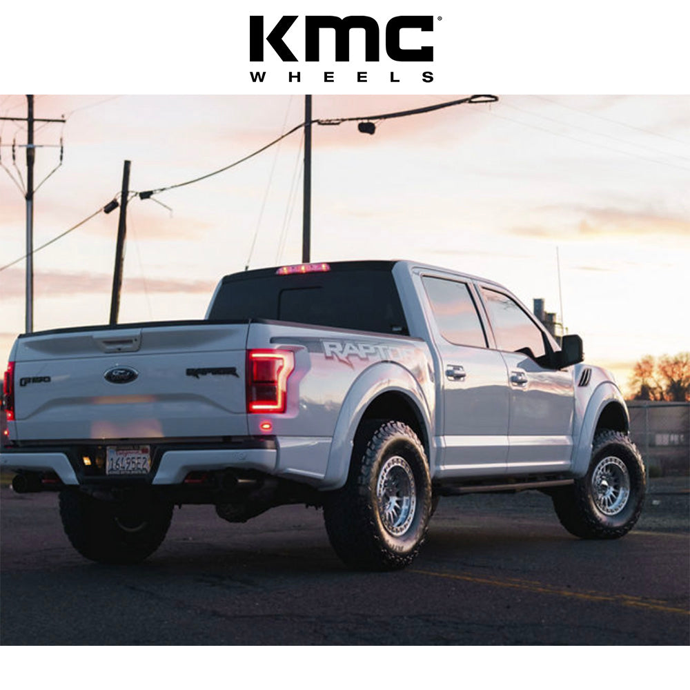 トヨタ ランドクルーザー用 KMC IMS 18x9J ET 30 フロント、リア グロスシルバーマシンドフェイス ホイール４本セット　KMC IMS 18X9 6X5.5 106 +30 G-SLV MACH-FC (消費税、送料込み)