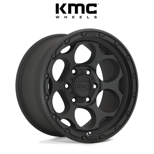 トヨタ ランドクルーザー用 KMC ダーティハリー 17x8.5J ET 18 フロント、リア テクスチャードブラック ホイール４本セット　KMC KM541 17X8.5 6X5.5 T-BLK 18MM (消費税、送料込み)