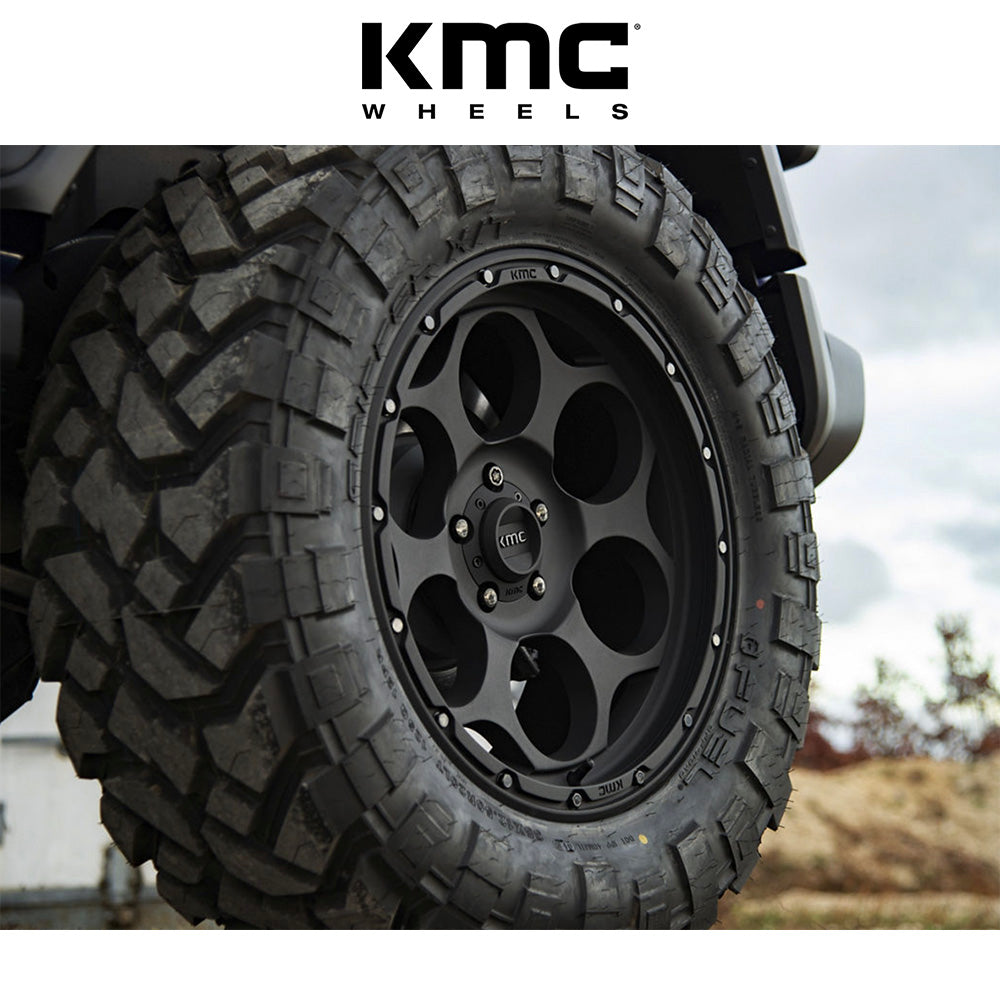 トヨタ ランドクルーザー用 KMC ダーティハリー 17x8.5J ET 18 フロント、リア テクスチャードブラック ホイール４本セット　KMC KM541 17X8.5 6X5.5 T-BLK 18MM (消費税、送料込み)