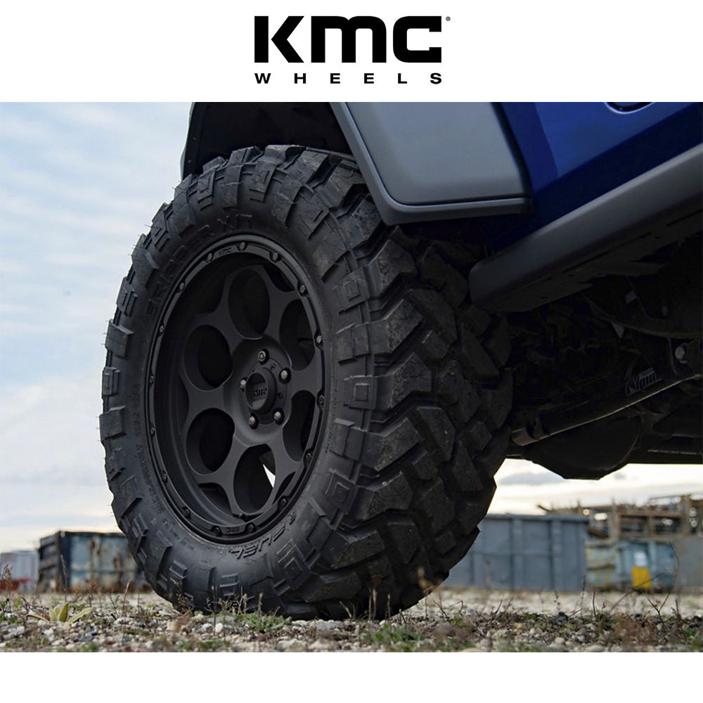 トヨタ ランドクルーザー用 KMC ダーティハリー 17x8.5J ET 18 フロント、リア テクスチャードブラック ホイール４本セット　KMC KM541 17X8.5 6X5.5 T-BLK 18MM (消費税、送料込み)