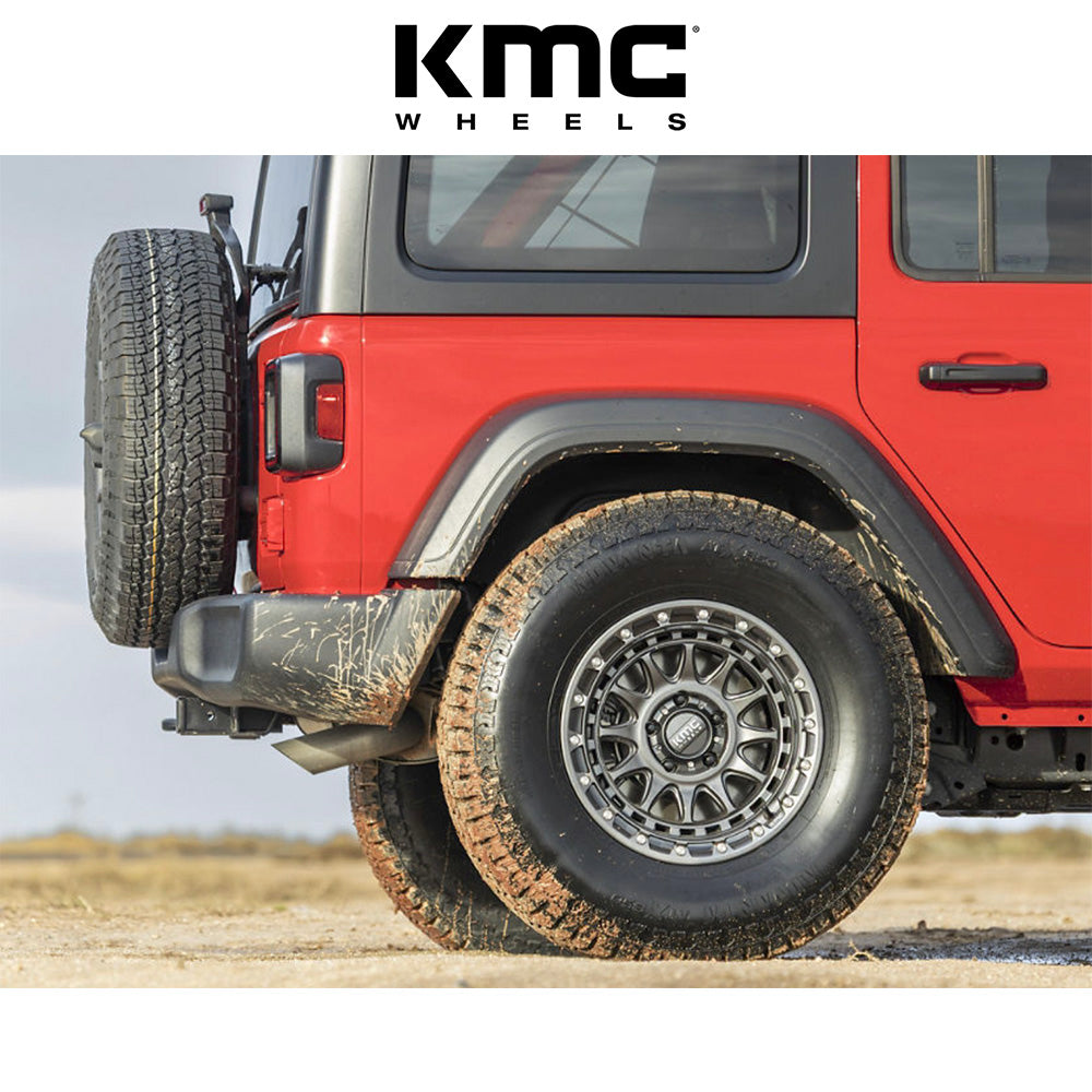 トヨタ ランドクルーザー用 KMC クラクス 17x8.5J ET 25 フロント、リア グロスガンメタル ホイール４本セット　KMC CRUX 17X8.5 6X5.5 106 +25 G-GNMTL (消費税、送料込み)