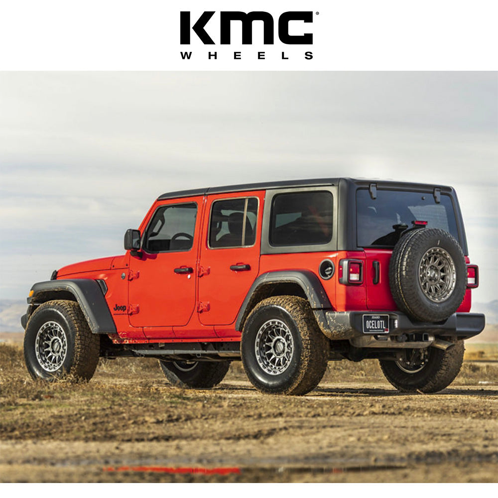 トヨタ ランドクルーザー用 KMC クラクス 17x8.5J ET 25 フロント、リア グロスガンメタル ホイール４本セット　KMC CRUX 17X8.5 6X5.5 106 +25 G-GNMTL (消費税、送料込み)