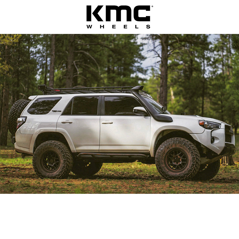 トヨタ ランドクルーザー用 KMC ブリー オーエル 17x8.5J ET 18 フロント、リア サテンブラック ホイール４本セット　KMC KM717 17X8.5 6X5.5 S-BLK 18MM (消費税、送料込み)