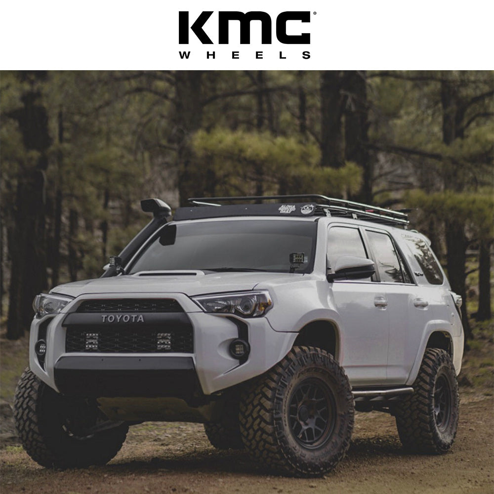 トヨタ ランドクルーザー用 KMC ブリー オーエル 17x8.5J ET 18 フロント、リア サテンブラック ホイール４本セット　KMC KM717 17X8.5 6X5.5 S-BLK 18MM (消費税、送料込み)