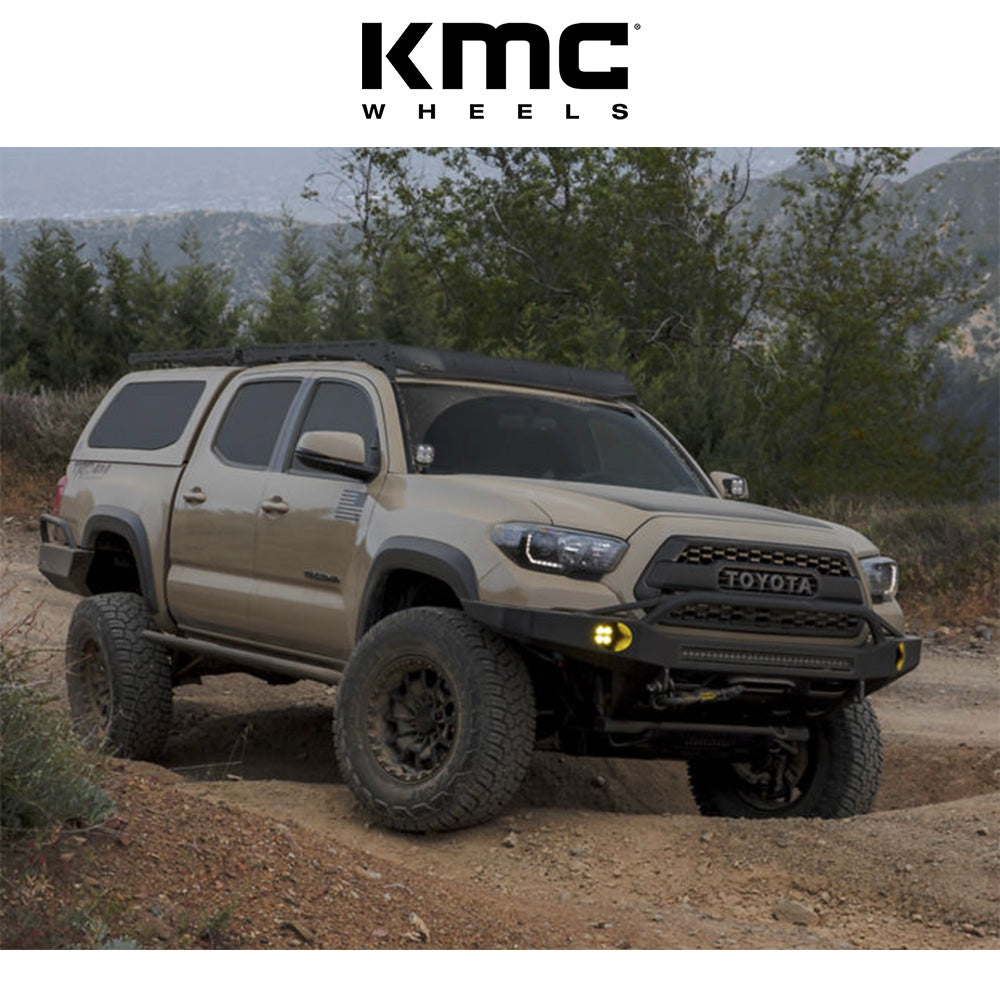 トヨタ ランドクルーザー用 KMC サミット 17x8.5J ET 18 フロント、リア サテンブラック ホイール４本セット　KMC KM718 17X8.5 6X5.5 S-BLK 18MM (消費税、送料込み)