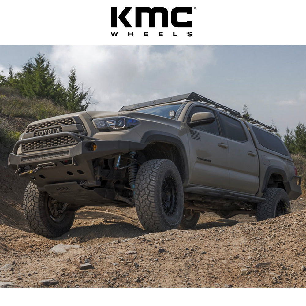 トヨタ ランドクルーザー用 KMC サミット 17x8.5J ET 18 フロント、リア サテンブラック ホイール４本セット　KMC KM718 17X8.5 6X5.5 S-BLK 18MM (消費税、送料込み)