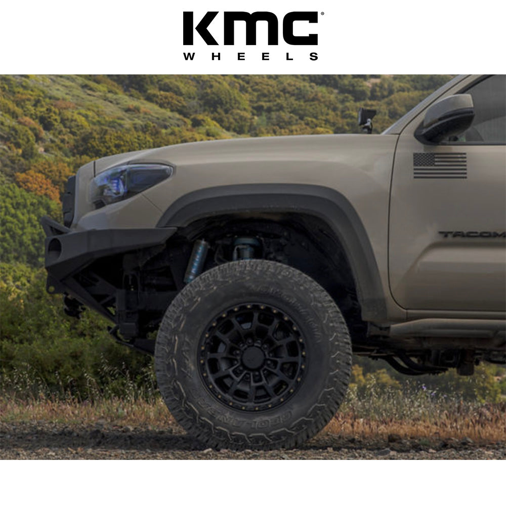 トヨタ ランドクルーザー用 KMC サミット 17x8.5J ET 18 フロント、リア サテンブラック ホイール４本セット　KMC KM718 17X8.5 6X5.5 S-BLK 18MM (消費税、送料込み)