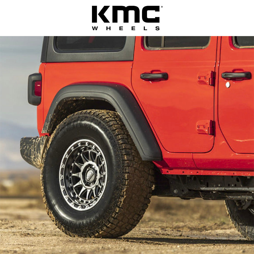 トヨタ ランドクルーザー用 KMC クラクス 17x8.5J ET 25 フロント、リア グロスガンメタル ホイール４本セット　KMC CRUX 17X8.5 6X5.5 106 +25 G-GNMTL (消費税、送料込み)