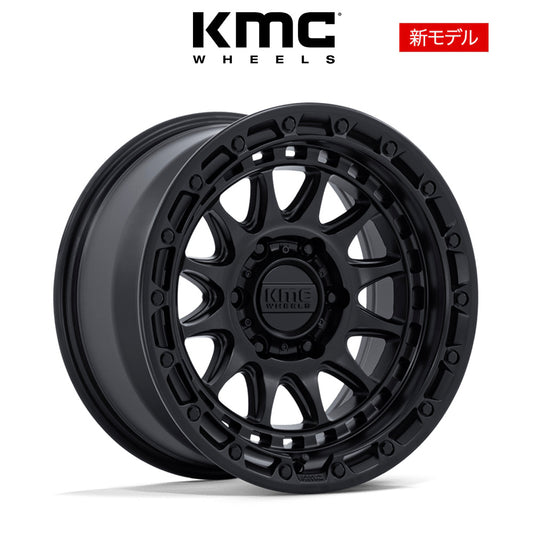 トヨタ ランドクルーザー用 KMC クラクス 17x8.5J ET 25 フロント、リア ブラックアウト ホイール４本セット　KMC CRUX 17X8.5 6X5.5 106 +25 BLK-OUT (消費税、送料込み)